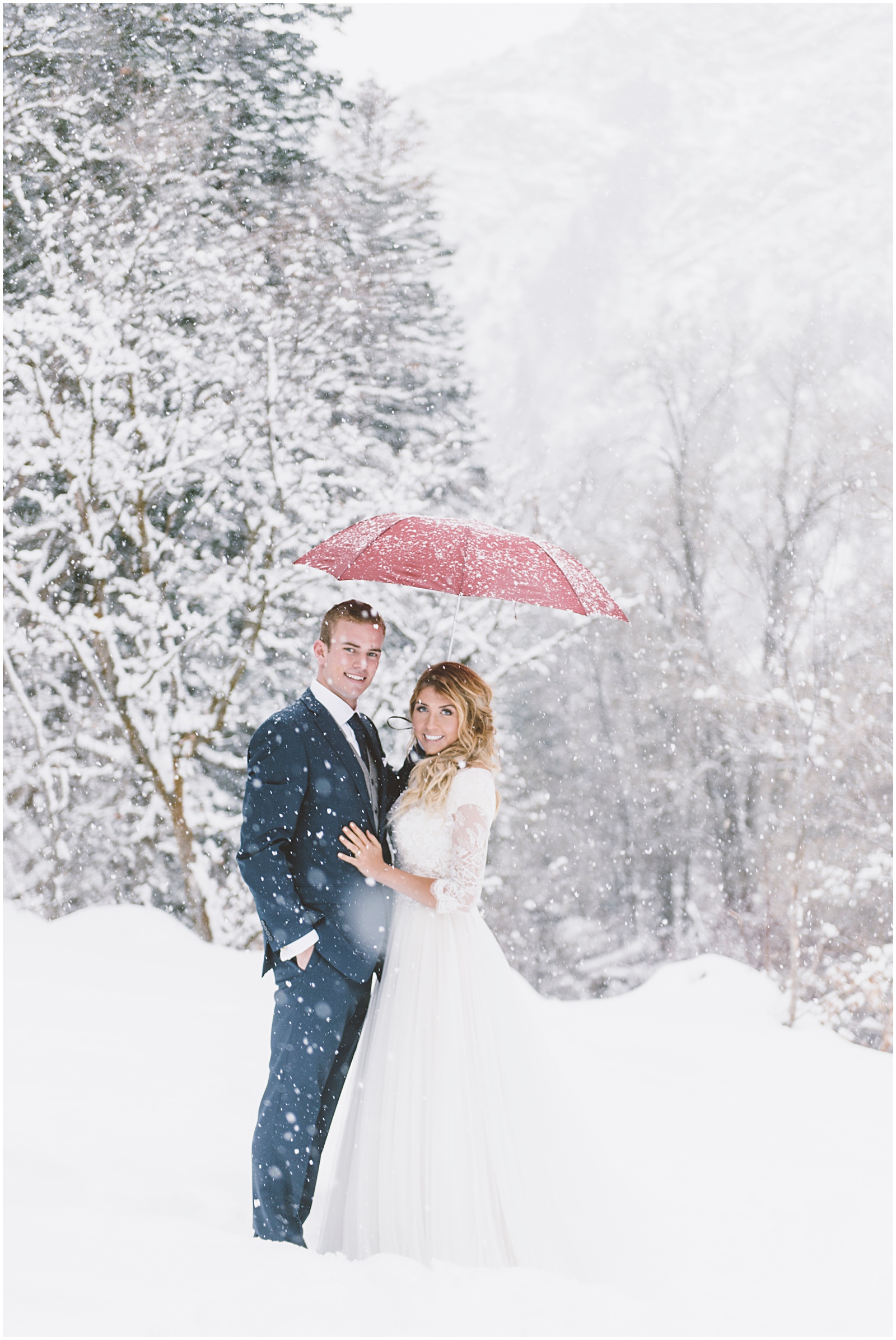 wedding, winter wedding, utah wedding, lace dress, lace wedding dress, snowy wedding shoot, bridals, winter bridals, bhld dress, bhld lace wedding dress, 