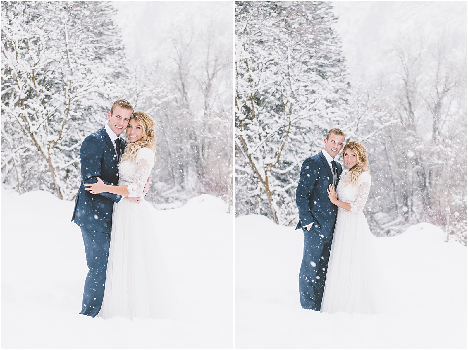 wedding, winter wedding, utah wedding, lace dress, lace wedding dress, snowy wedding shoot, bridals, winter bridals, bhld dress, bhld lace wedding dress, 