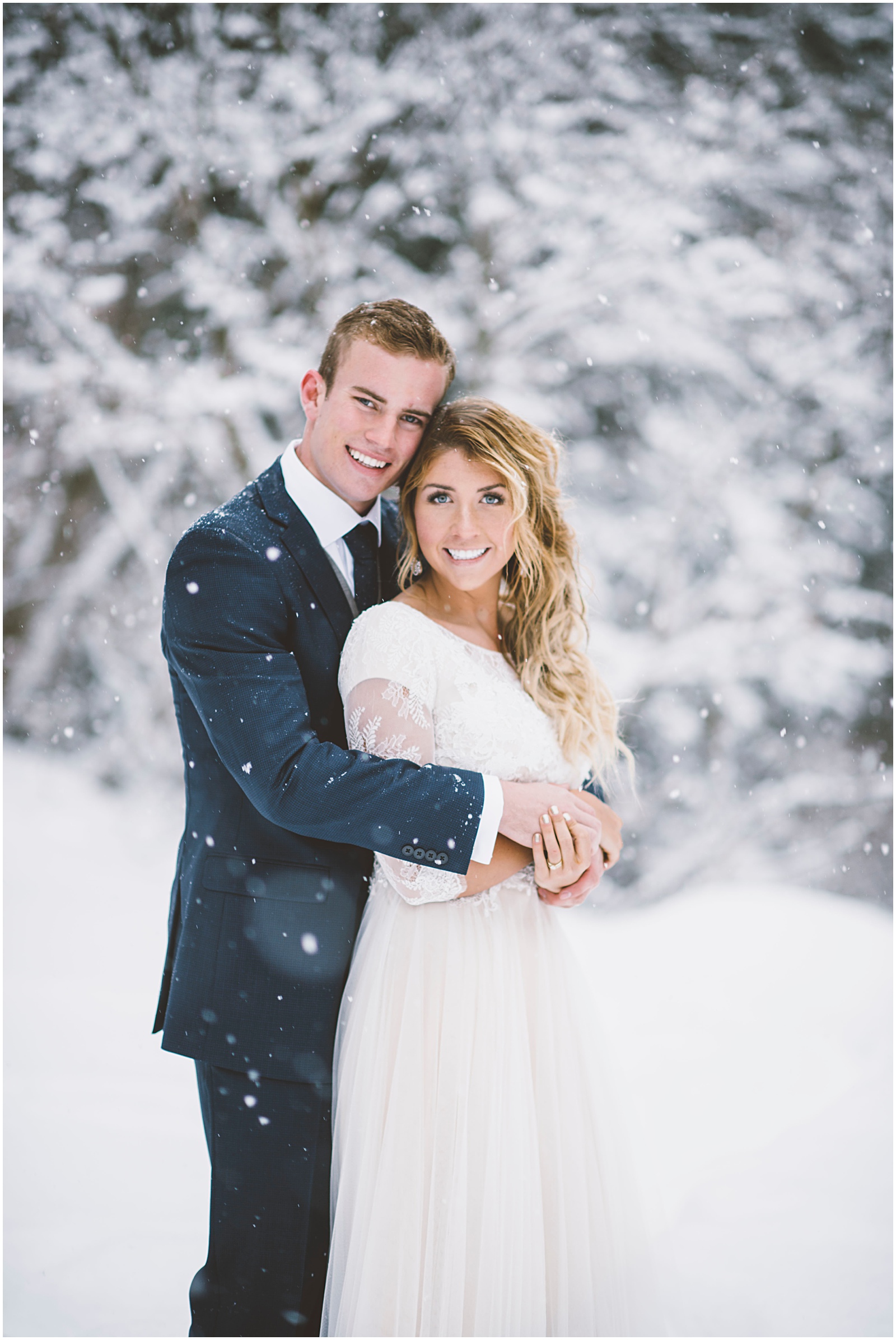 wedding, winter wedding, utah wedding, lace dress, lace wedding dress, snowy wedding shoot, bridals, winter bridals, bhld dress, bhld lace wedding dress, 