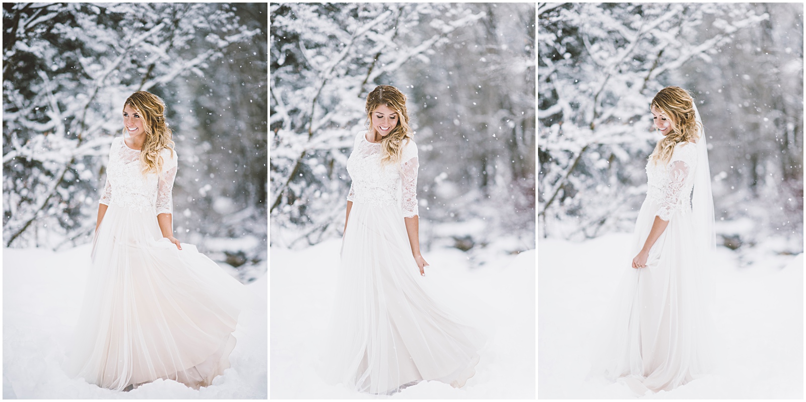 wedding, winter wedding, utah wedding, lace dress, lace wedding dress, snowy wedding shoot, bridals, winter bridals, bhld dress, bhld lace wedding dress, 