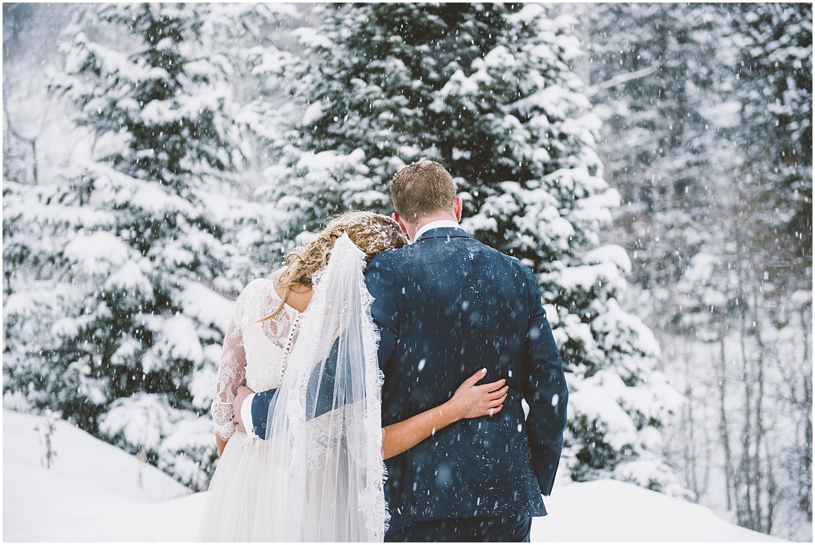 wedding, winter wedding, utah wedding, lace dress, lace wedding dress, snowy wedding shoot, bridals, winter bridals, bhld dress, bhld lace wedding dress, 